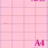 A4 120gsm A9 Perforated Paper Pink
