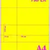 A4-120GSM/2/4Y - 120GSM MICRO PERFORATED YELLOW EVENT TICKETS (4 TICKETS per SHEET) - VARIOUS PACK SIZES