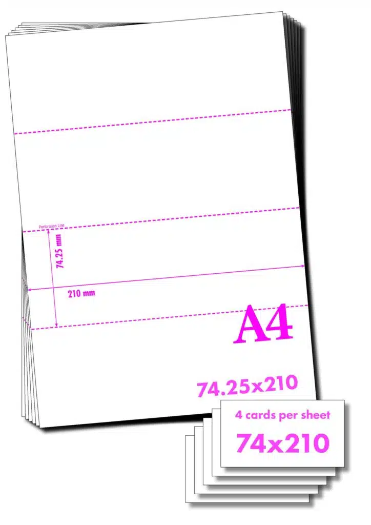 A4 to 4 sheets