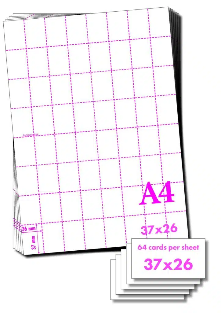 A4 to A10 Perforated Paper