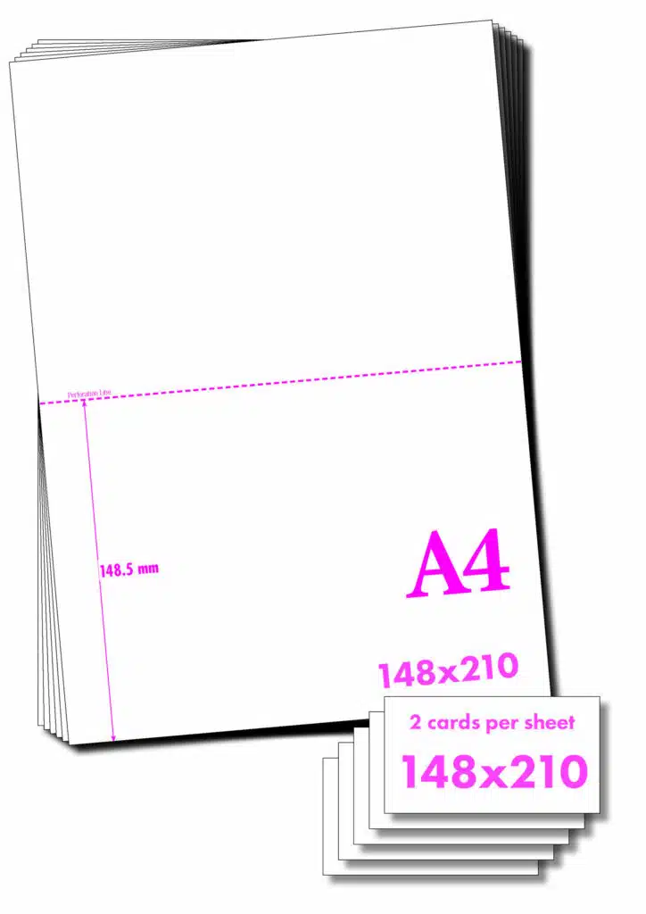 A4-120GSM/A5 - 120GSM A4 PERFORATED PAPER WITH CENTRE PERFORATION - VARIOUS PACK SIZES - Image 2