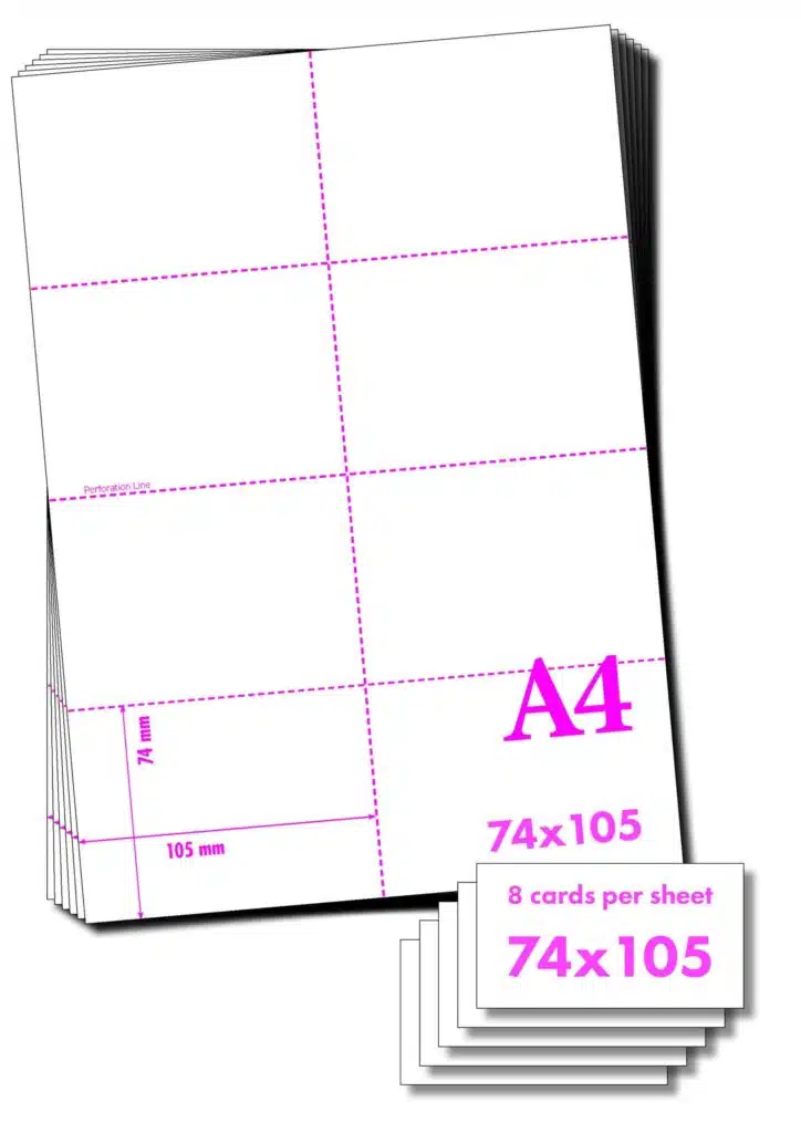 A4 to A7 Perforated Paper