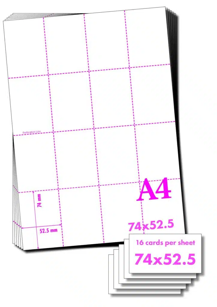 A4 to A8 Perforated Paper