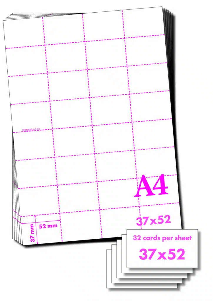 A4-120GSM/A9B - BLUE MICROPERFORATED SHELF EDGE LABELS - 32 per sheet - Various Pack Sizes - Image 2