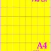 A4 Blank Perforated Paper A10 120gsm Yellow