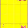 A4-160GSM/A8Y YELLOW - 160GSM A4 MICRO PERFORATED CARD YELLOW (16 x A8 CARDS) - VARIOUS PACK SIZES