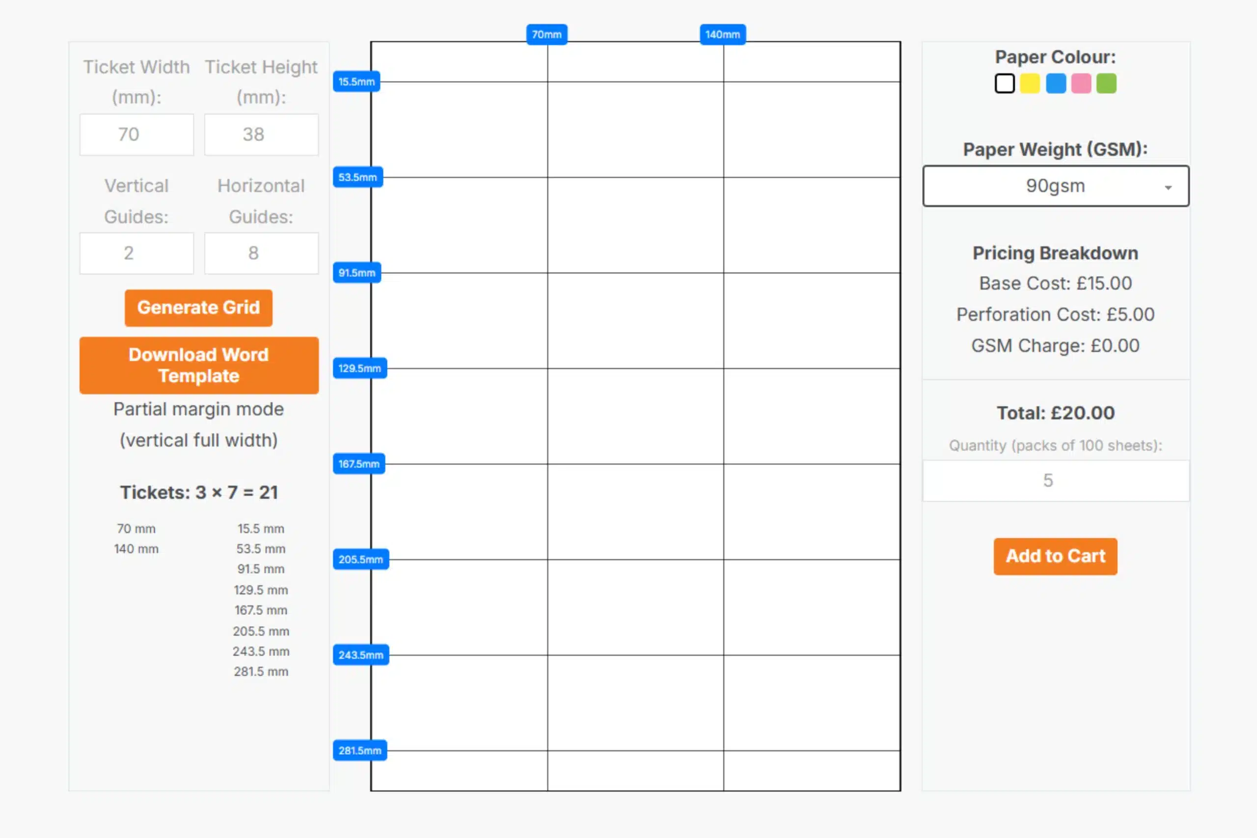 Custom Perforated Paper Generator