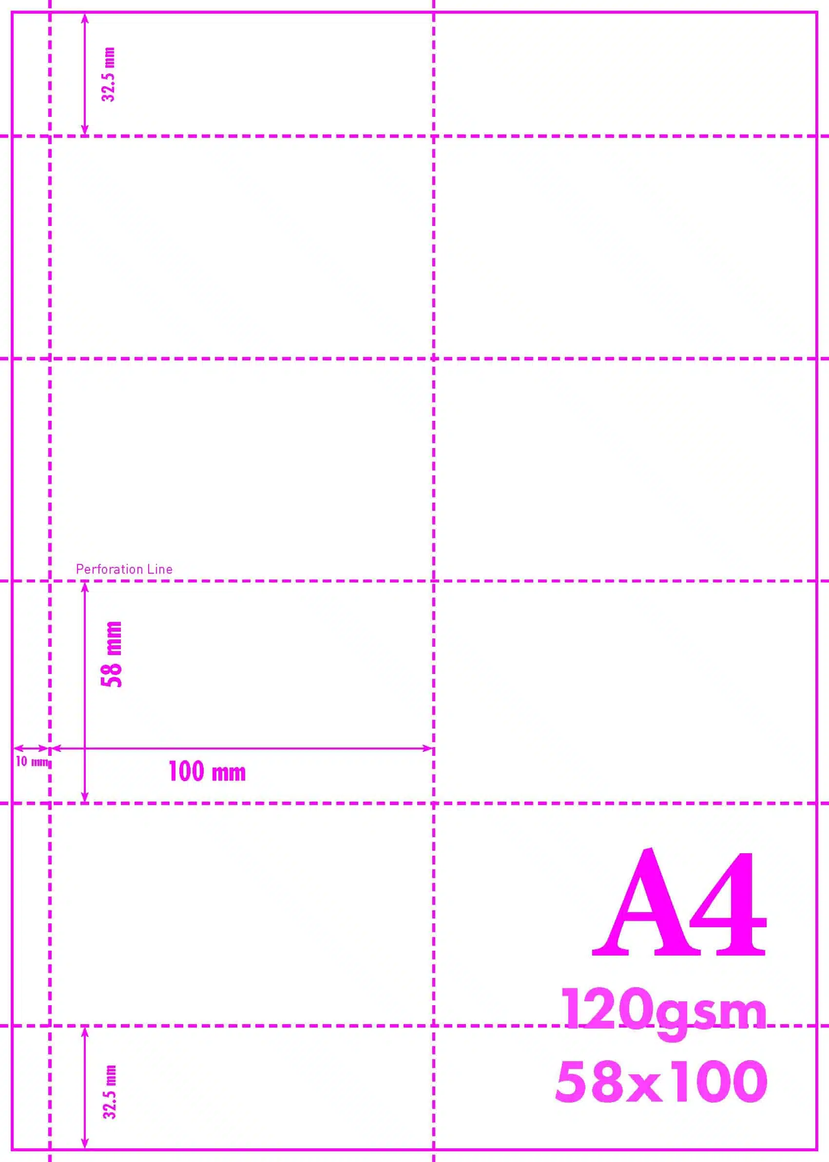 A4-120GSM/2/8A - 120GSM A4 MICRO PERFORATED CARD - VARIOUS PACK SIZES