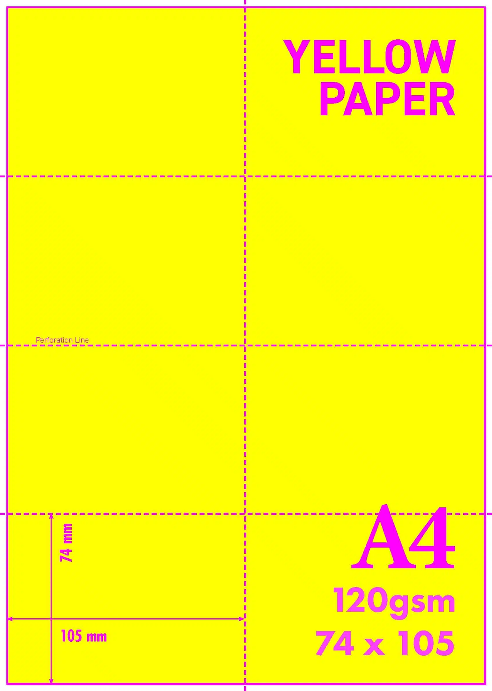 A4-120GSM/A7Y - 120GSM A4 MICRO PERFORATED PAPER (8 x A7 CARDS) - VARIOUS PACK SIZES